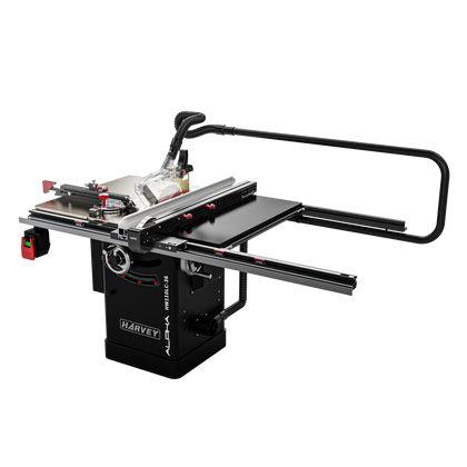 ALPHA HW110LC-36Pro 10" 2HP Stain-less Cabinet Saw with Big Eye Rip Fence - Harvey Woodworking