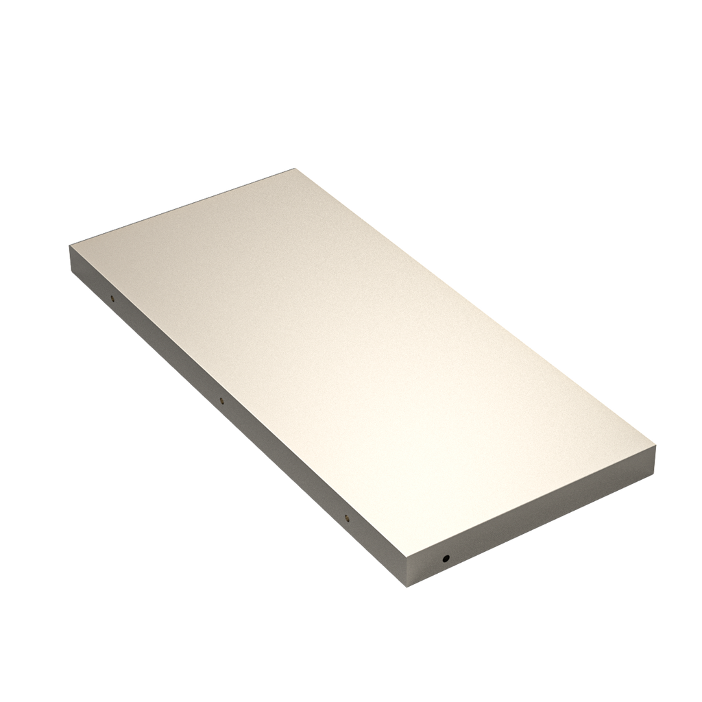 A nickel coated right wing extension for Harvey Alpha Series table saws on a white background