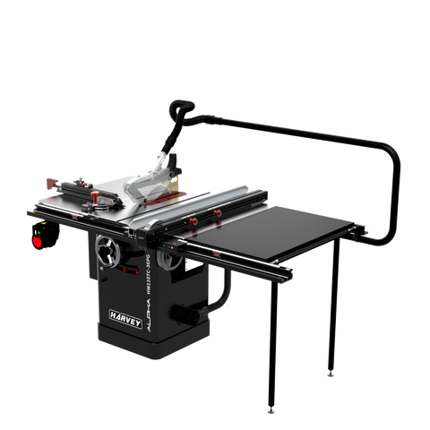 ALPHA HW110TC-36PG & HW110TC-52PG 10" 3HP Cabinet Table Saw with BIG EYE Rip Fence System - Harvey Woodworking