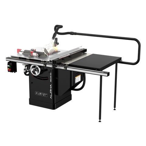 ALPHA HW110S-36P & HW110S-52P 10" 4HP Dovetail Cabinet Table Saw - Harvey Woodworking