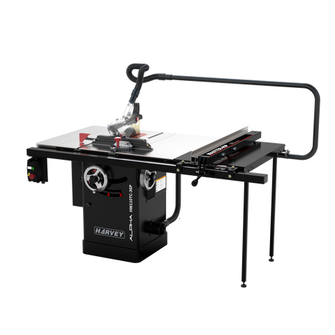 ALPHA HW110TC-36P & HW110TC-52P 10" 3HP Cabinet Table Saw - Harvey Woodworking